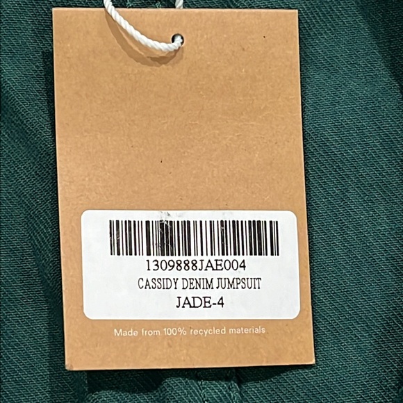 NWT Reformation Cassidy Jumpsuit - Jade - Picture 7 of 7